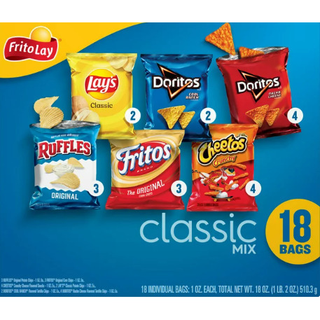 Frito-Lay Snacks Classic Mix Variety Pack;  1 oz;  18 Count (Assortment May Vary)