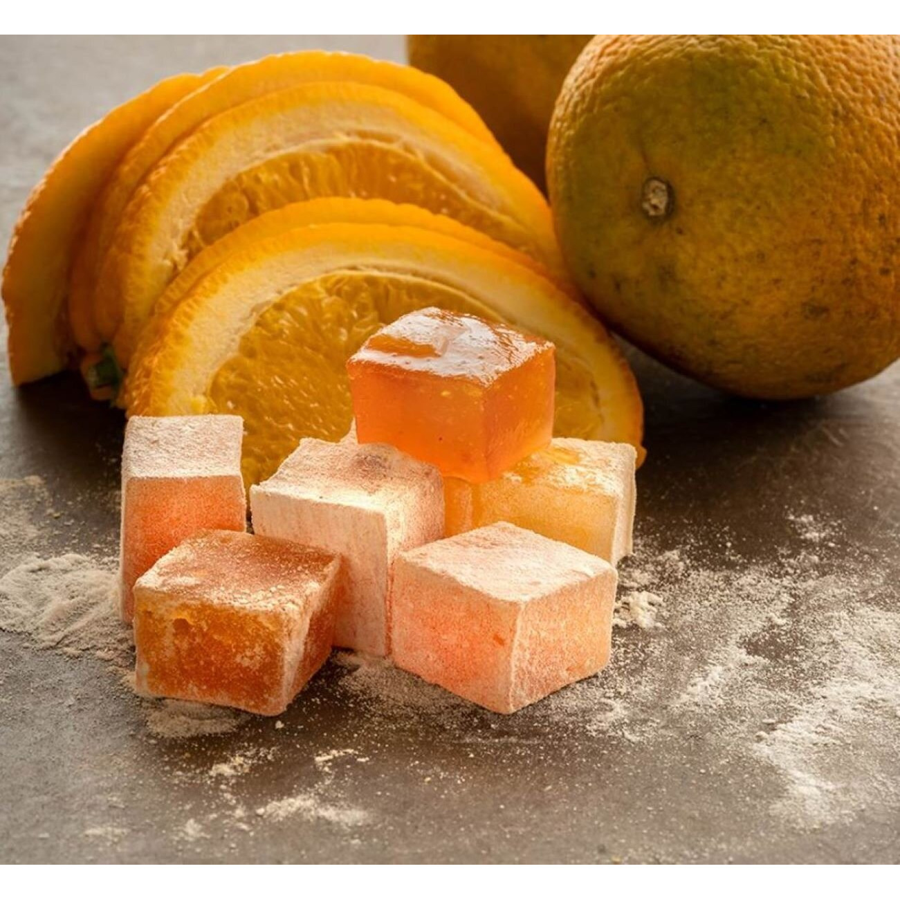 Hac?? Bekir Turkish Delight with Rose, Orange, Mint and Lemon, 500 g