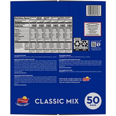 Frito-Lay Classic Mix Variety Pack (50 pk.)