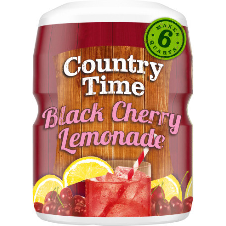 Country Time Black Cherry Lemonade Naturally Flavored Powdered Drink Mix;  18.3 oz Canister