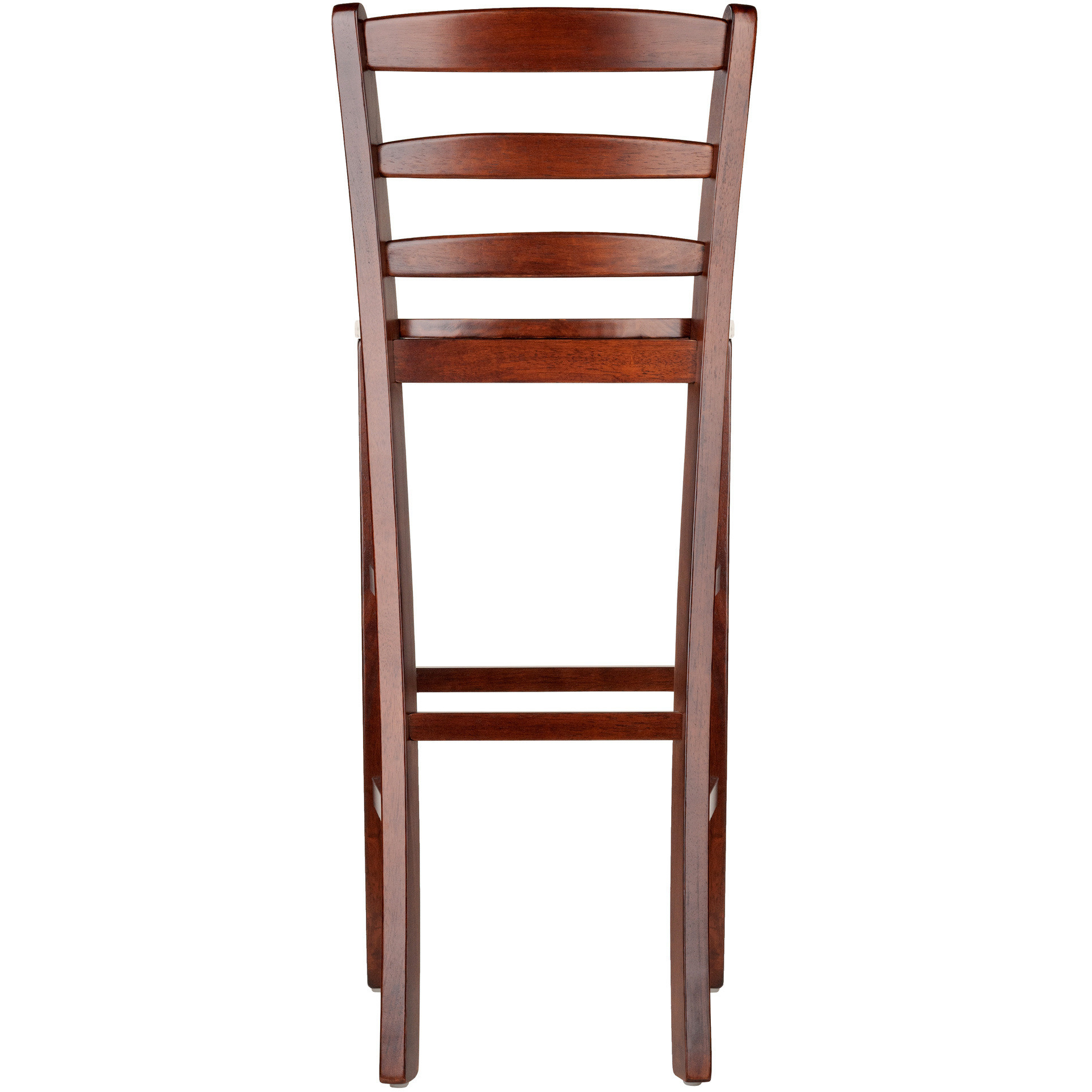 Benjamin 2-PC Ladder Back 30  Bar Stool Set Antique Walnut