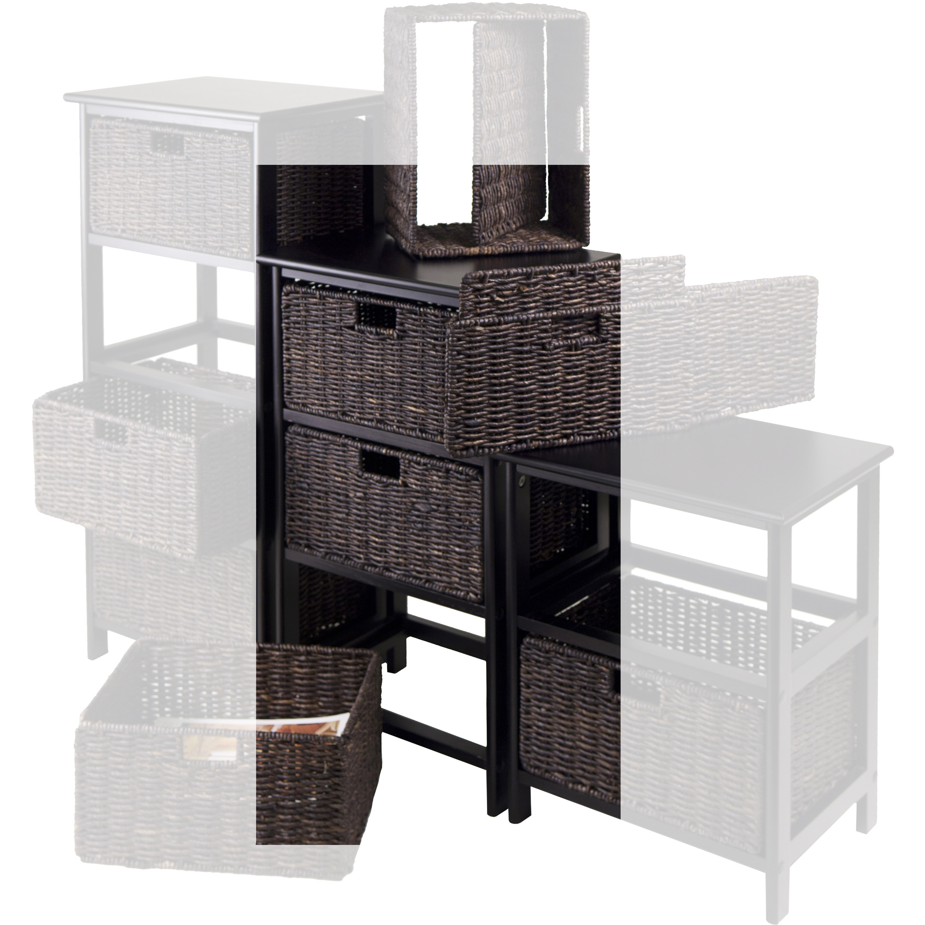 Omaha Storage Rack ith 3 Foldable Baskets