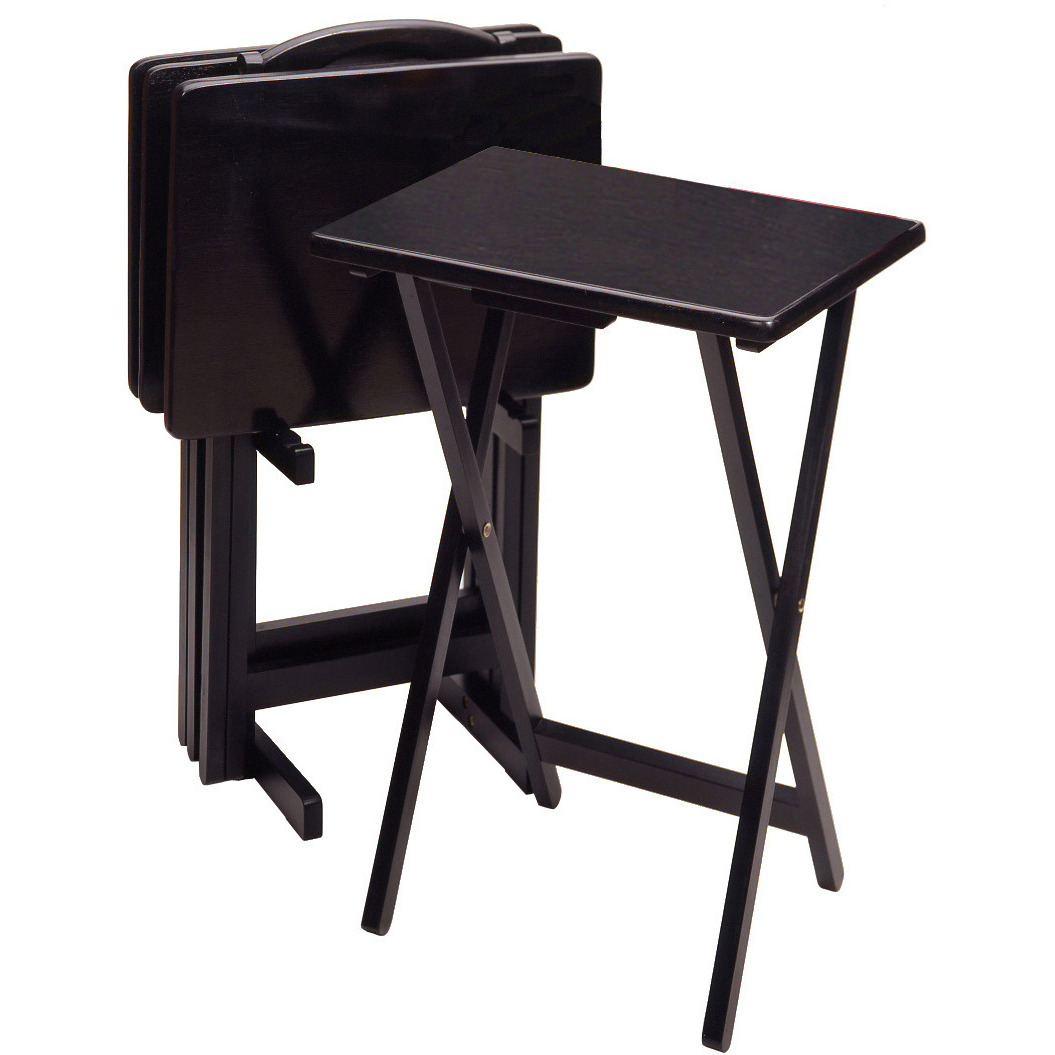 Alex 5-PC Snack Table Set Black