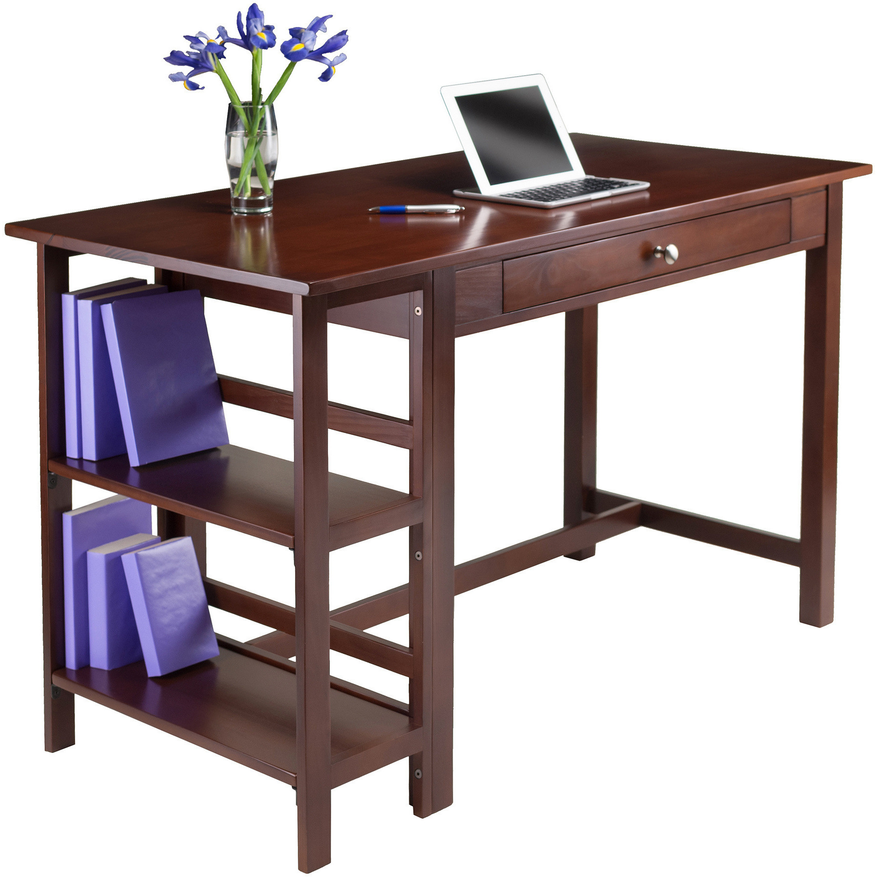 Velda Writing Desk with 2 Shelves