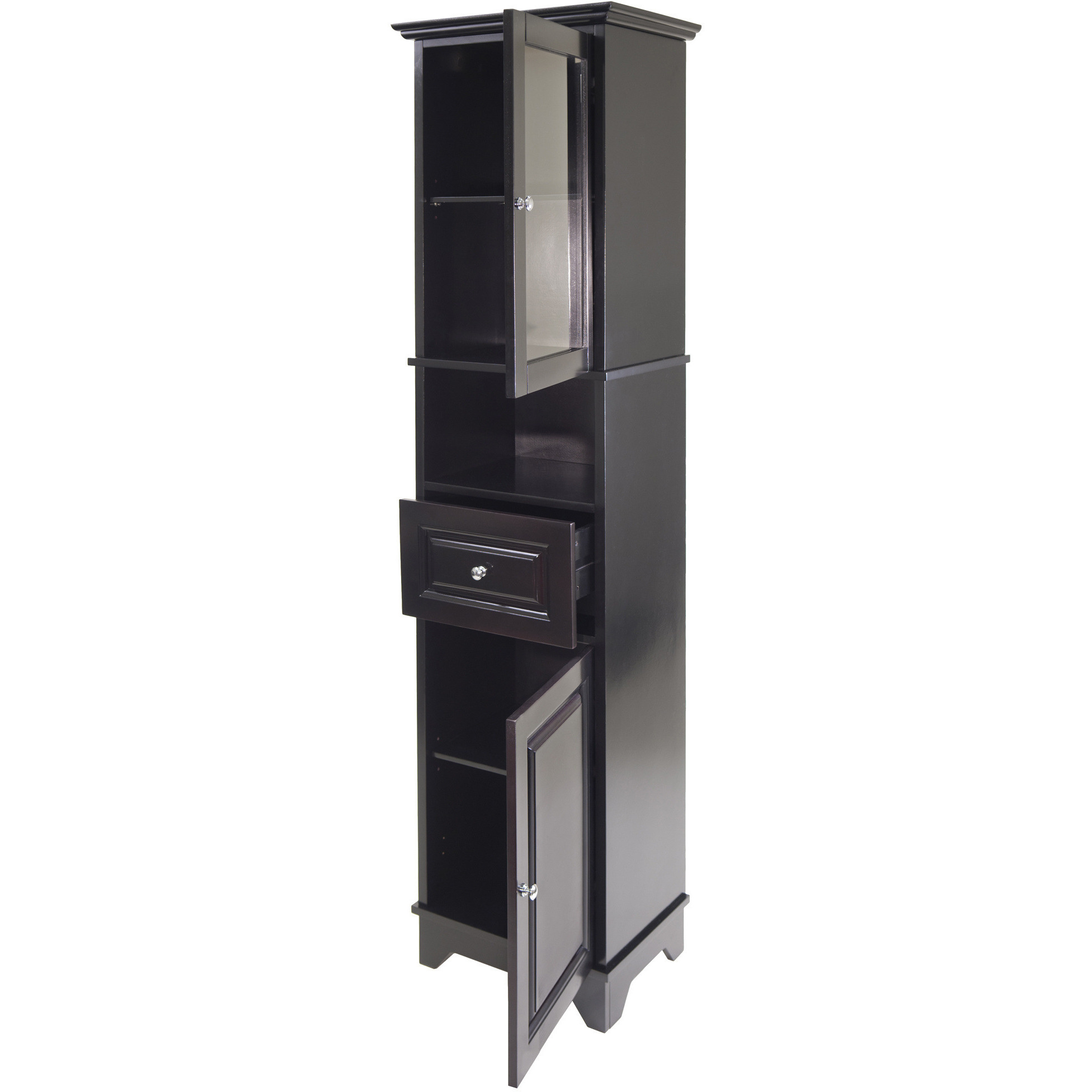 Alps Tall Cabinet with Glass Door and Drawer