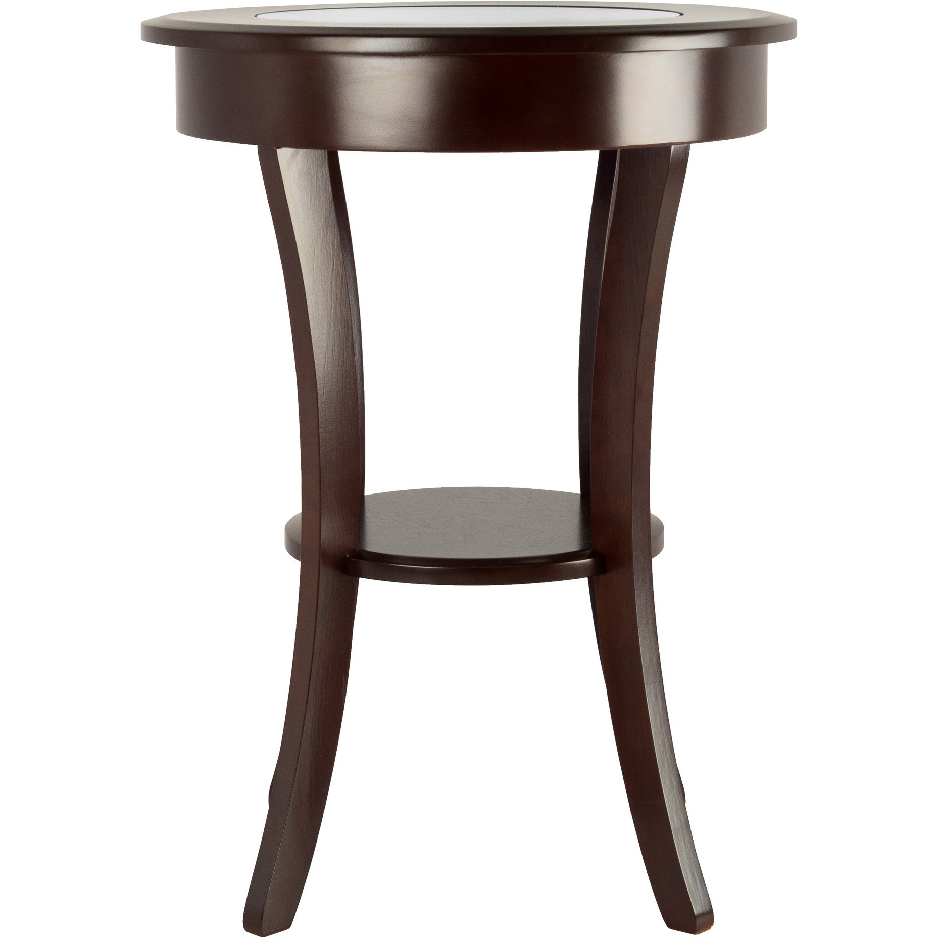 Cassie Round Accent Table with Glass