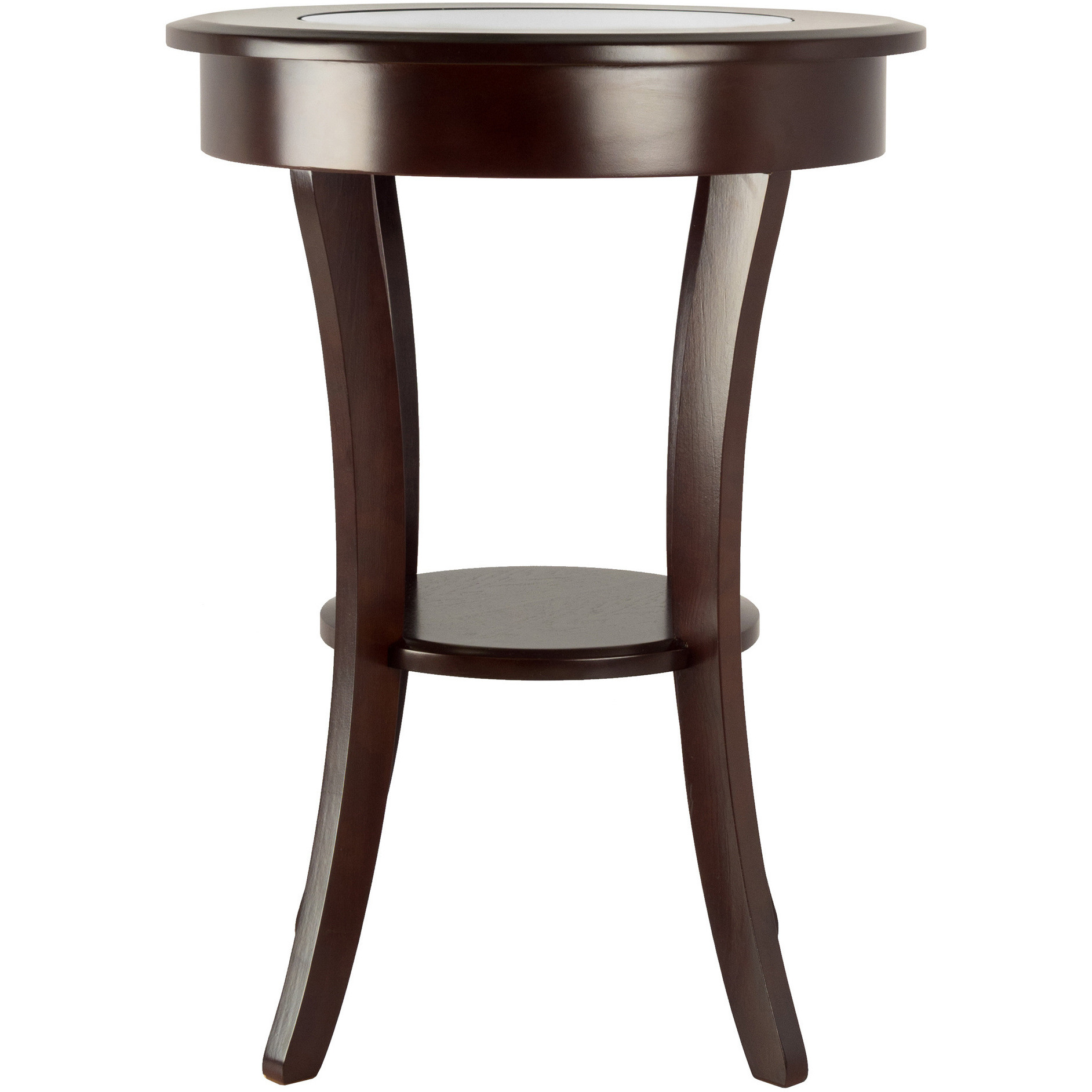 Cassie Round Accent Table with Glass