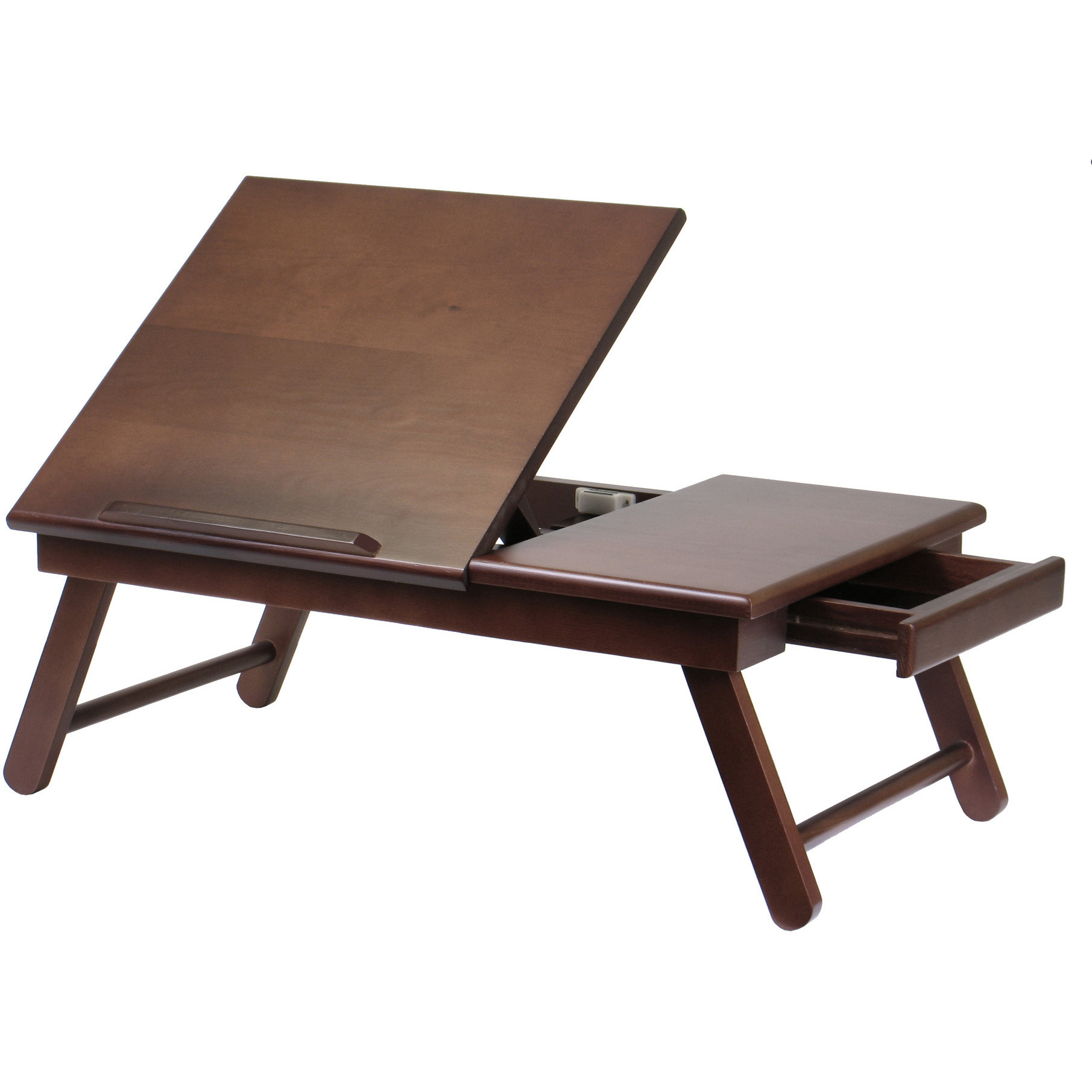 Alden Lap Desk; Flip Top with Drawer; Foldable Legs