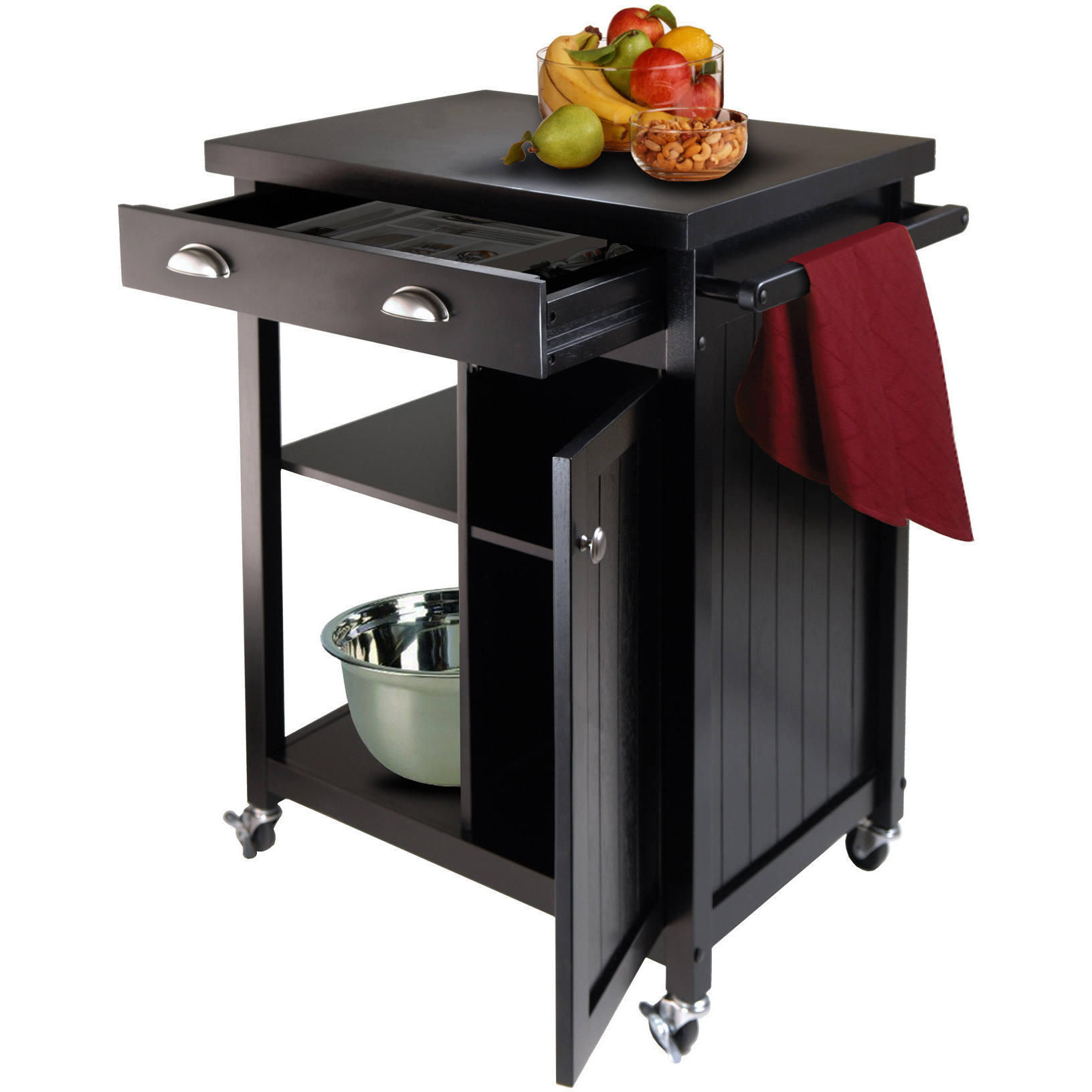 Timber Kitchen Cart with Wainscot panel