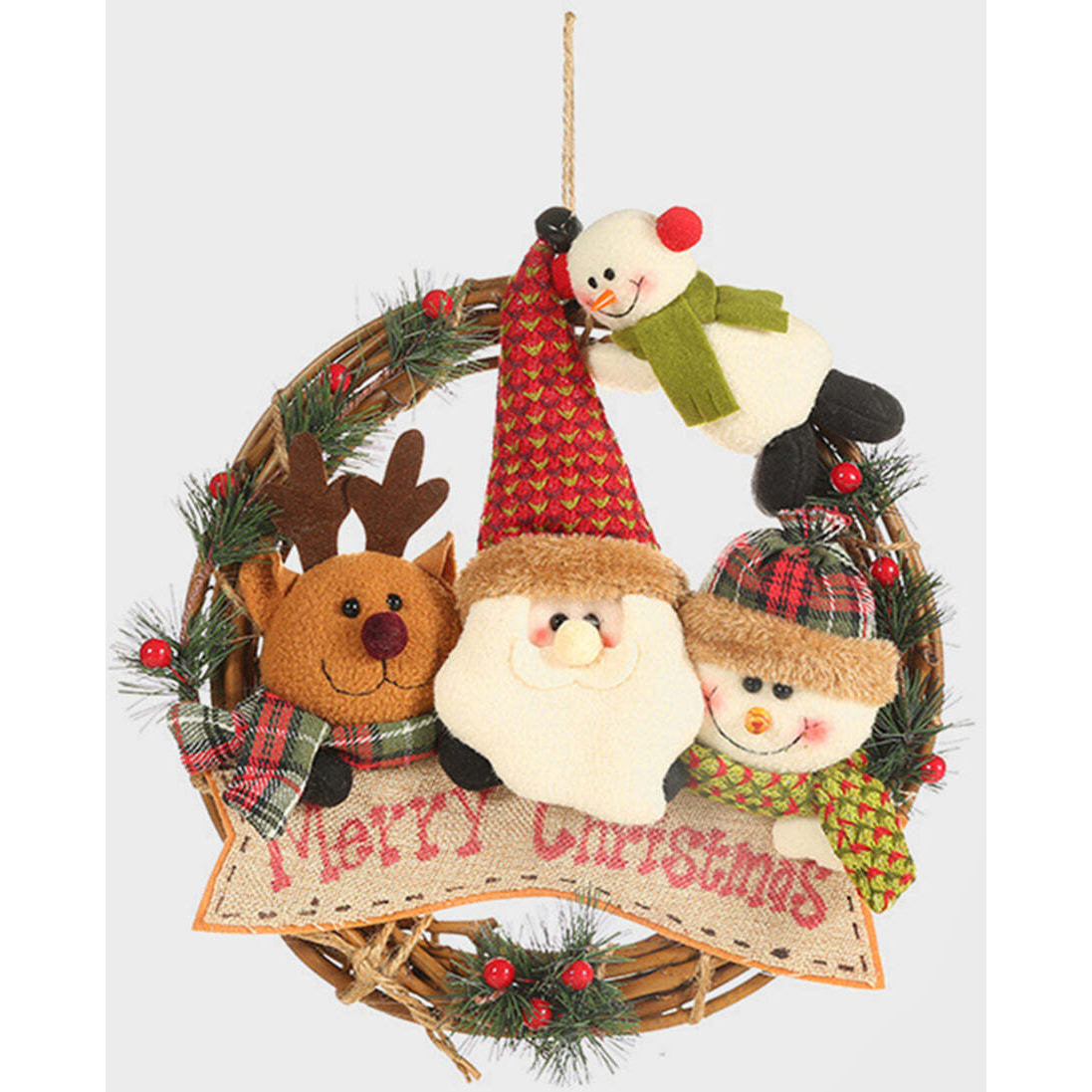 Christmas Doll Wreath Ornament