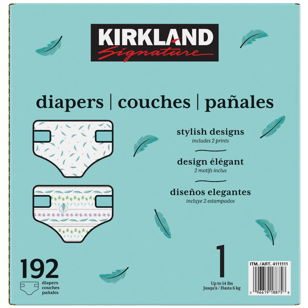 Kirkland Signature Diapers Sizes 1-2