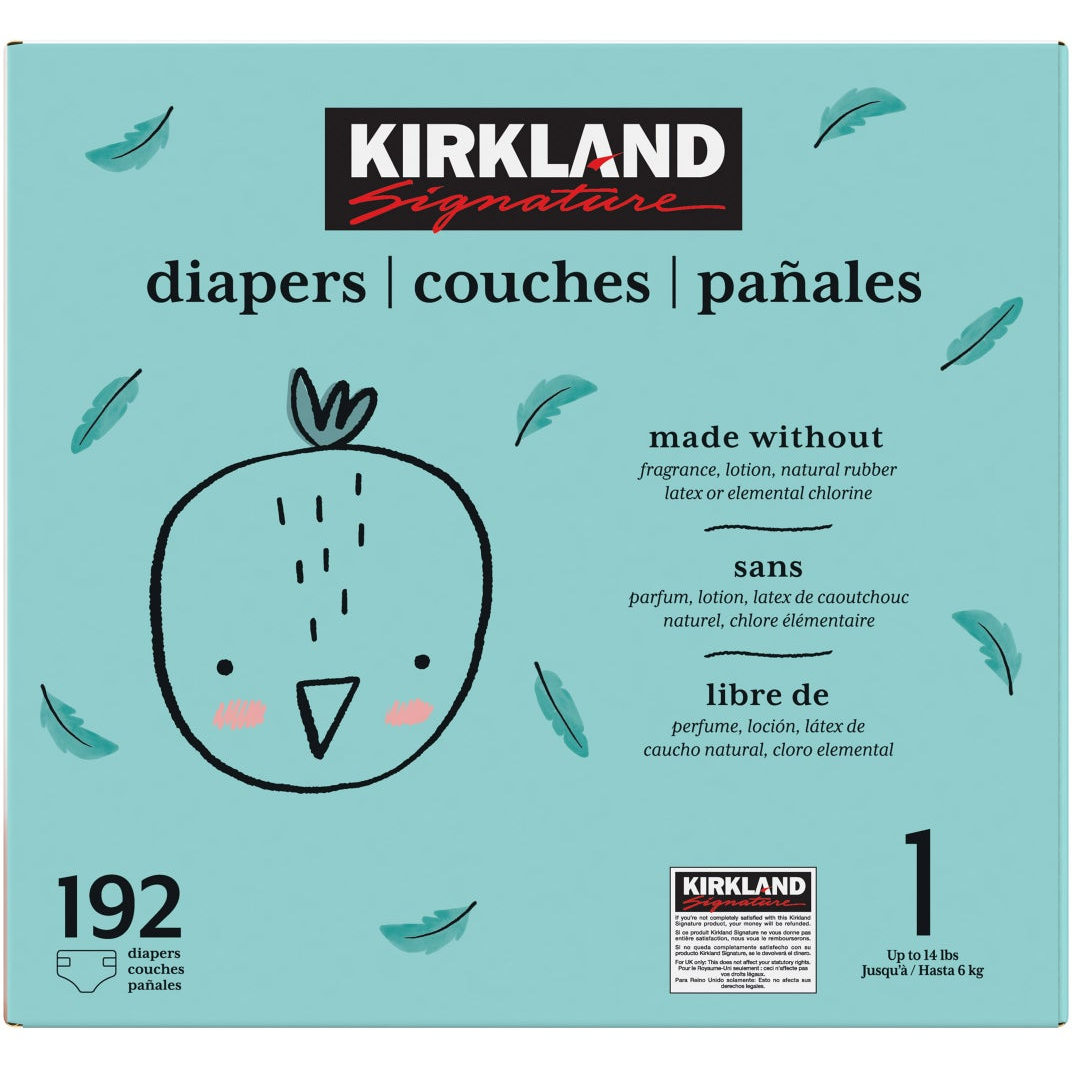 Kirkland Signature Diapers Sizes 1-2