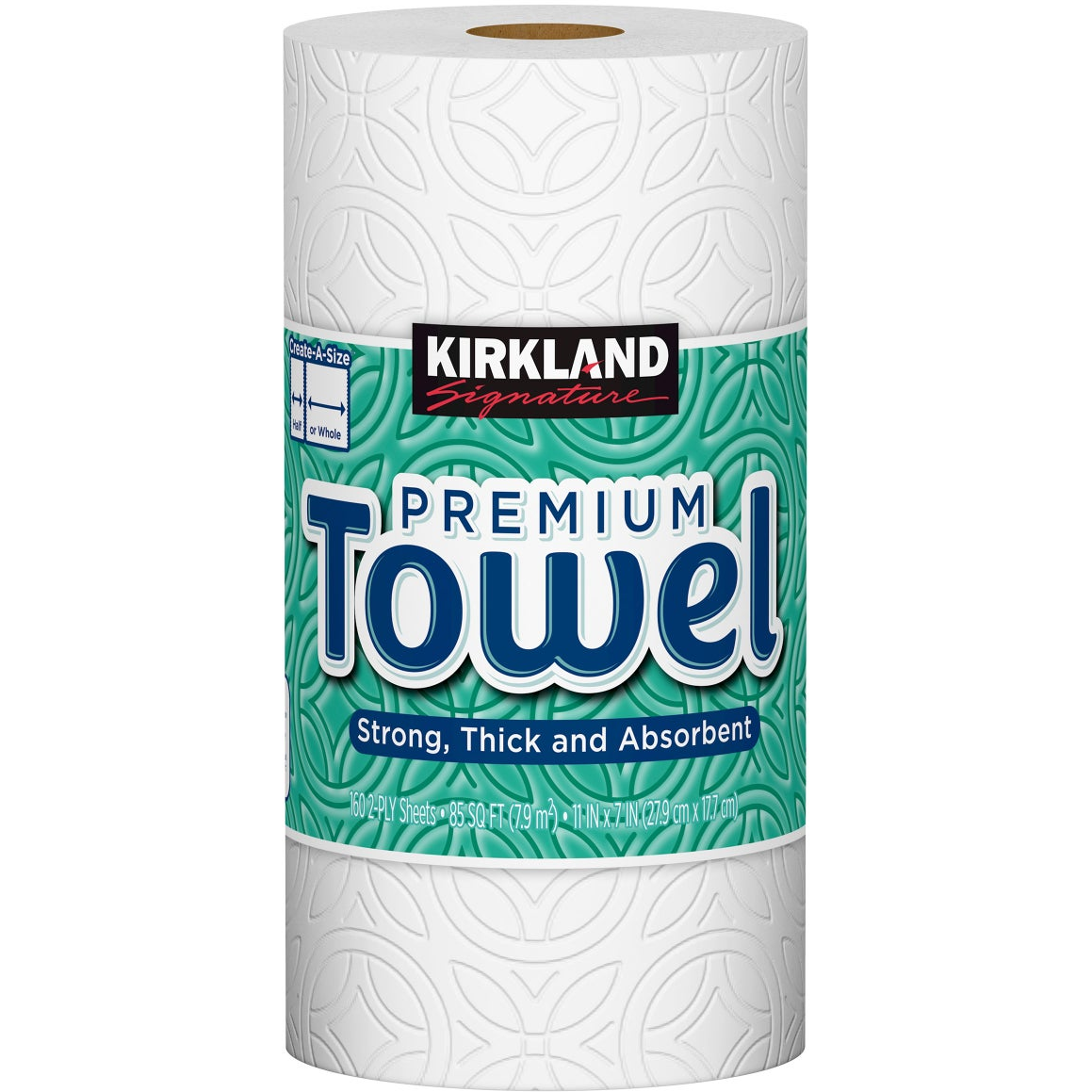 Kirkland Signature Paper Towels, 2-Ply, 160 Sheets, 12 Individually Wrapped Rolls