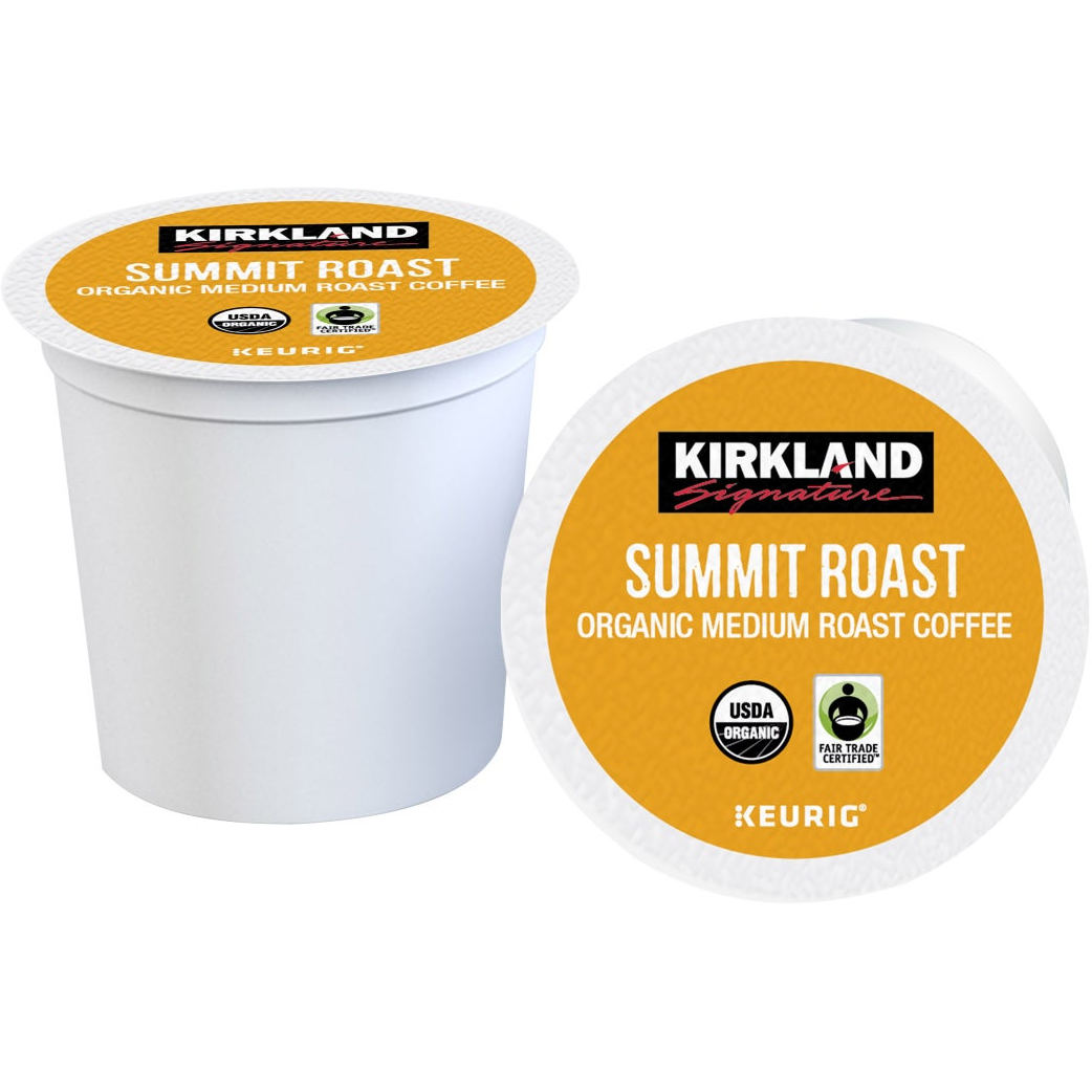 Kirkland Signature Coffee Organic Summit Roast K-Cup Pod, 120-count