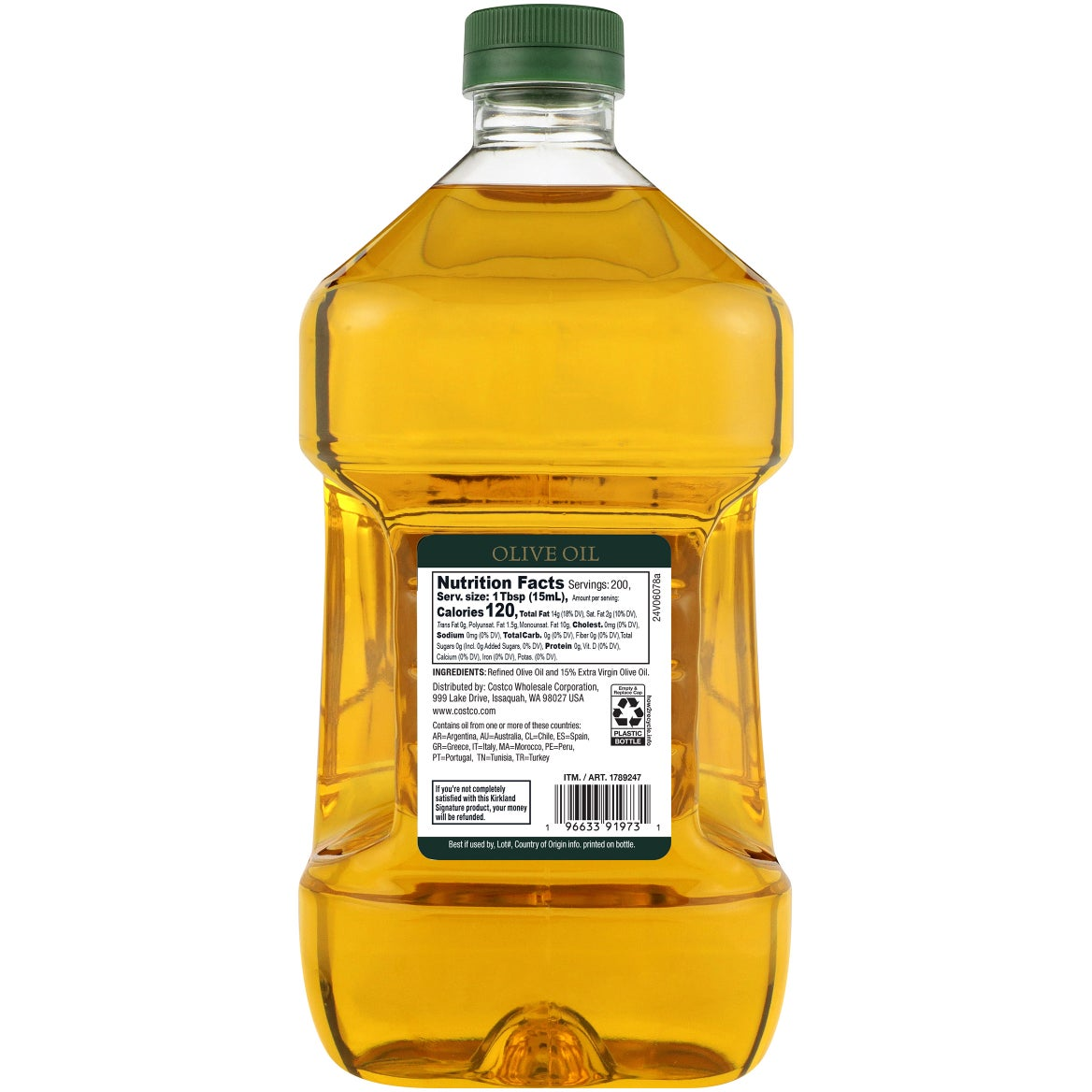 Kirkland Signature Olive Oil, 3 L