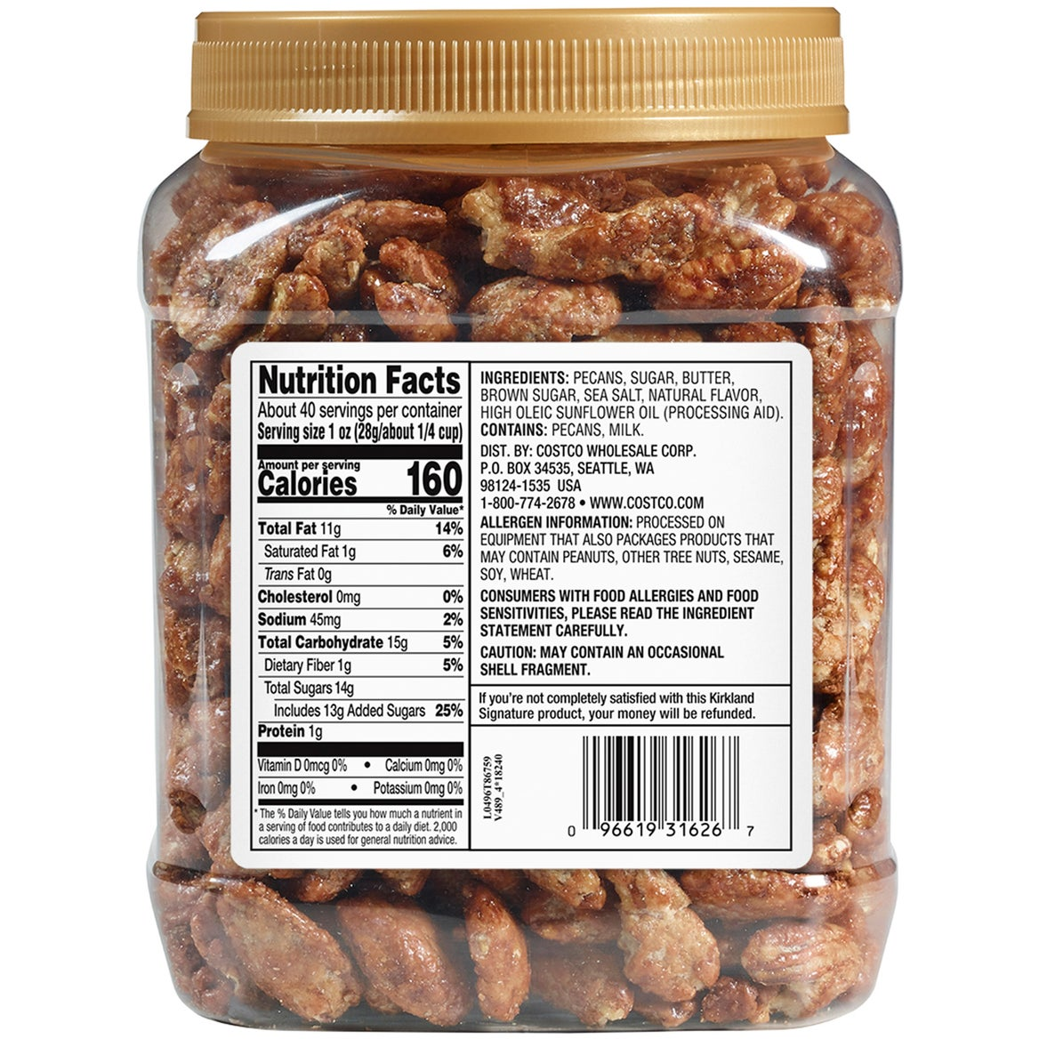 Kirkland Signature Praline Pecans, 2.5 lbs