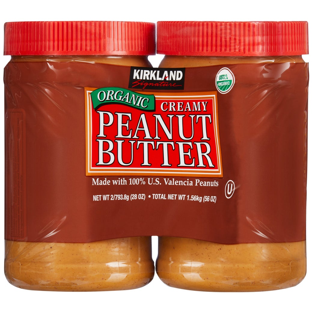 Kirkland Signature Organic Peanut Butter, 28 oz, 2-count