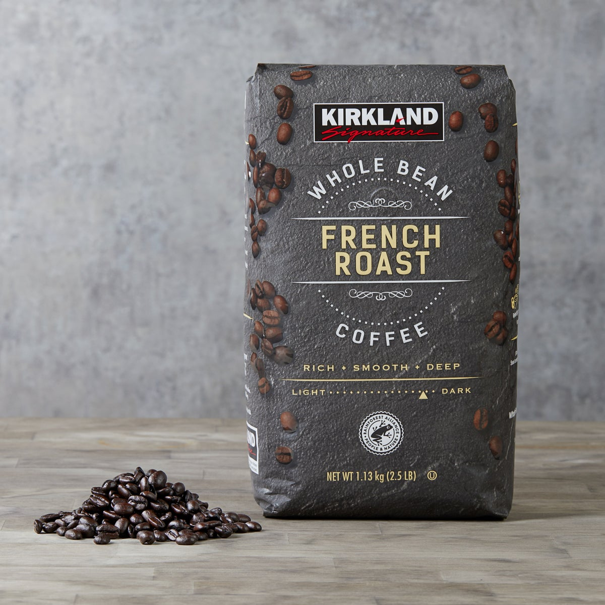 Kirkland Signature Whole Bean Coffee, French Roast, 2.5 lbs