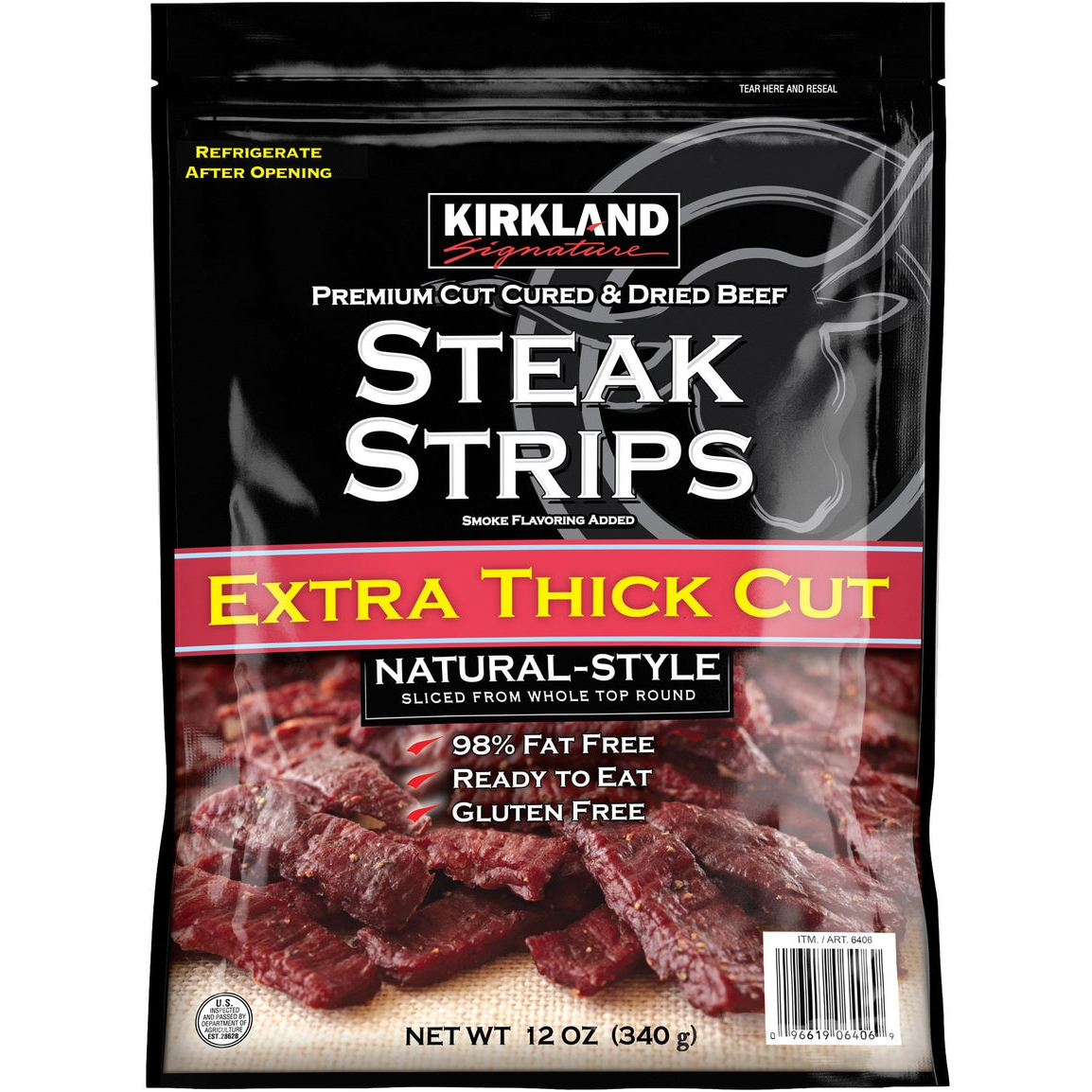 Kirkland Signature Premium Extra Thick Steak Strips, 12 oz