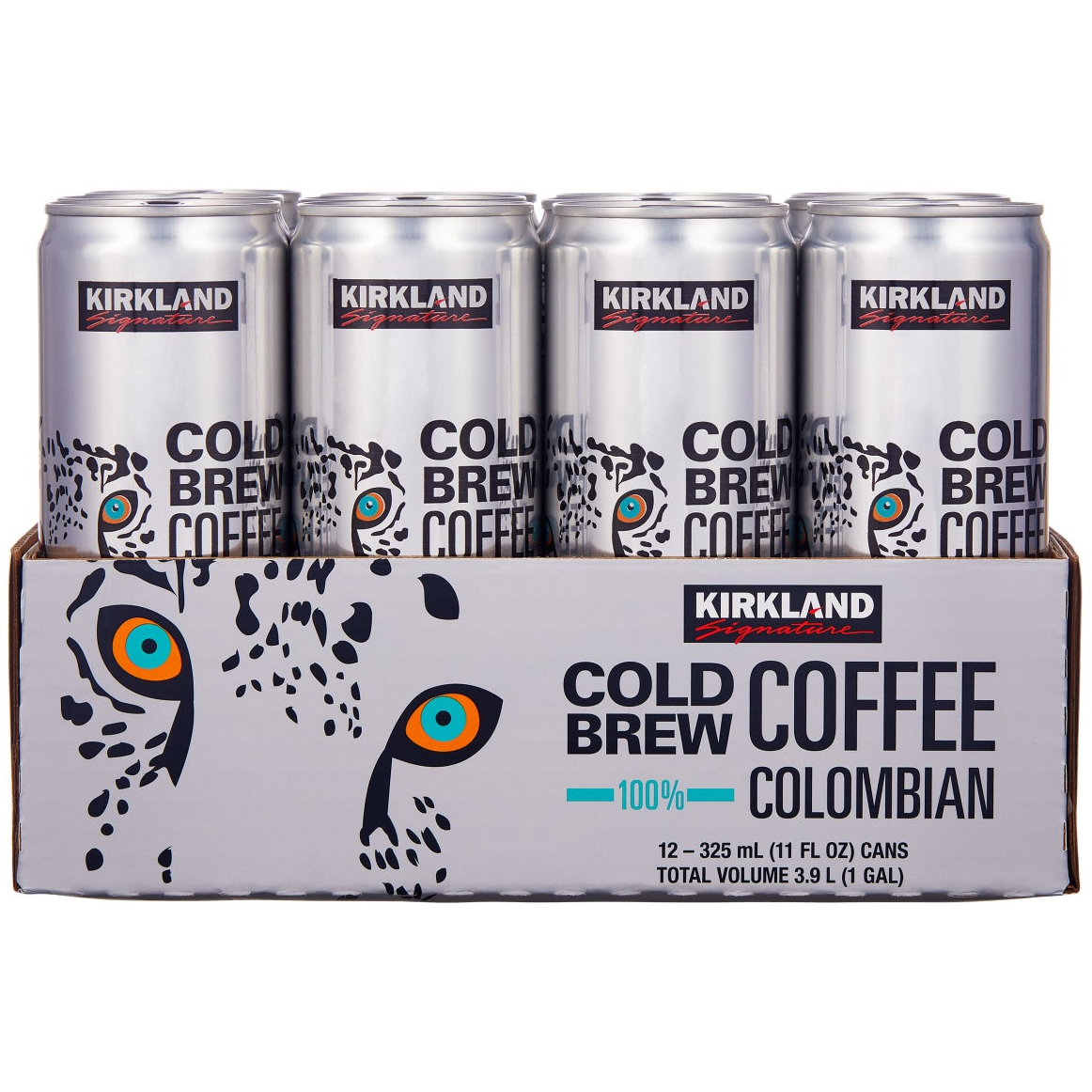 Kirkland Signature Colombian Cold Brew Coffee, 11 fl oz, 12-count