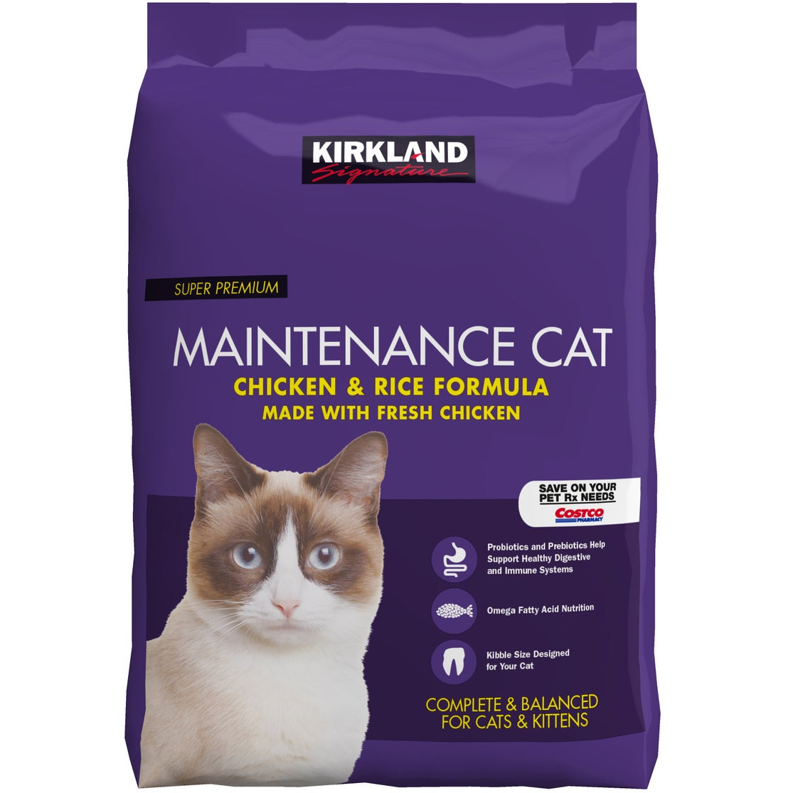 Kirkland Signature Chicken and Rice Cat Food 25 lbs.