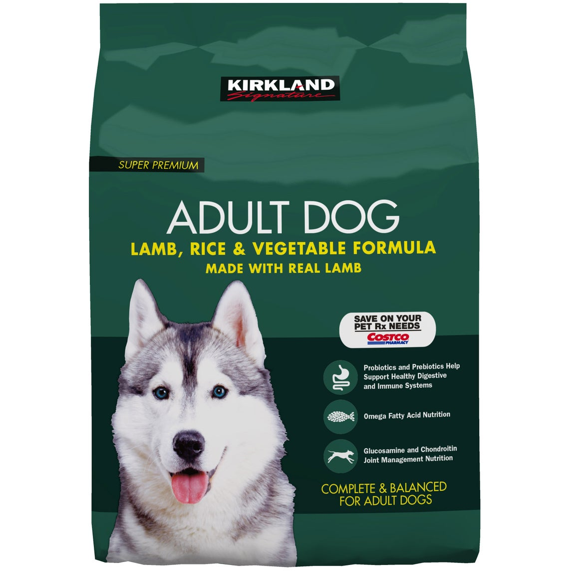 Kirkland Signature Adult Formula Lamb, Rice and Vegetable Dog Food 40 lb.