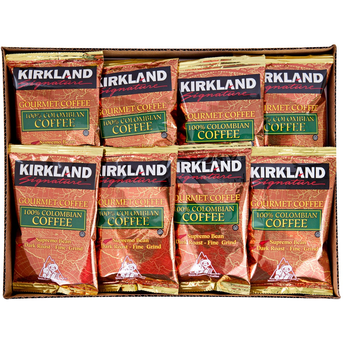 Kirkland Signature 100% Colombian Coffee, Dark Roast, 1.75 oz, 42-count