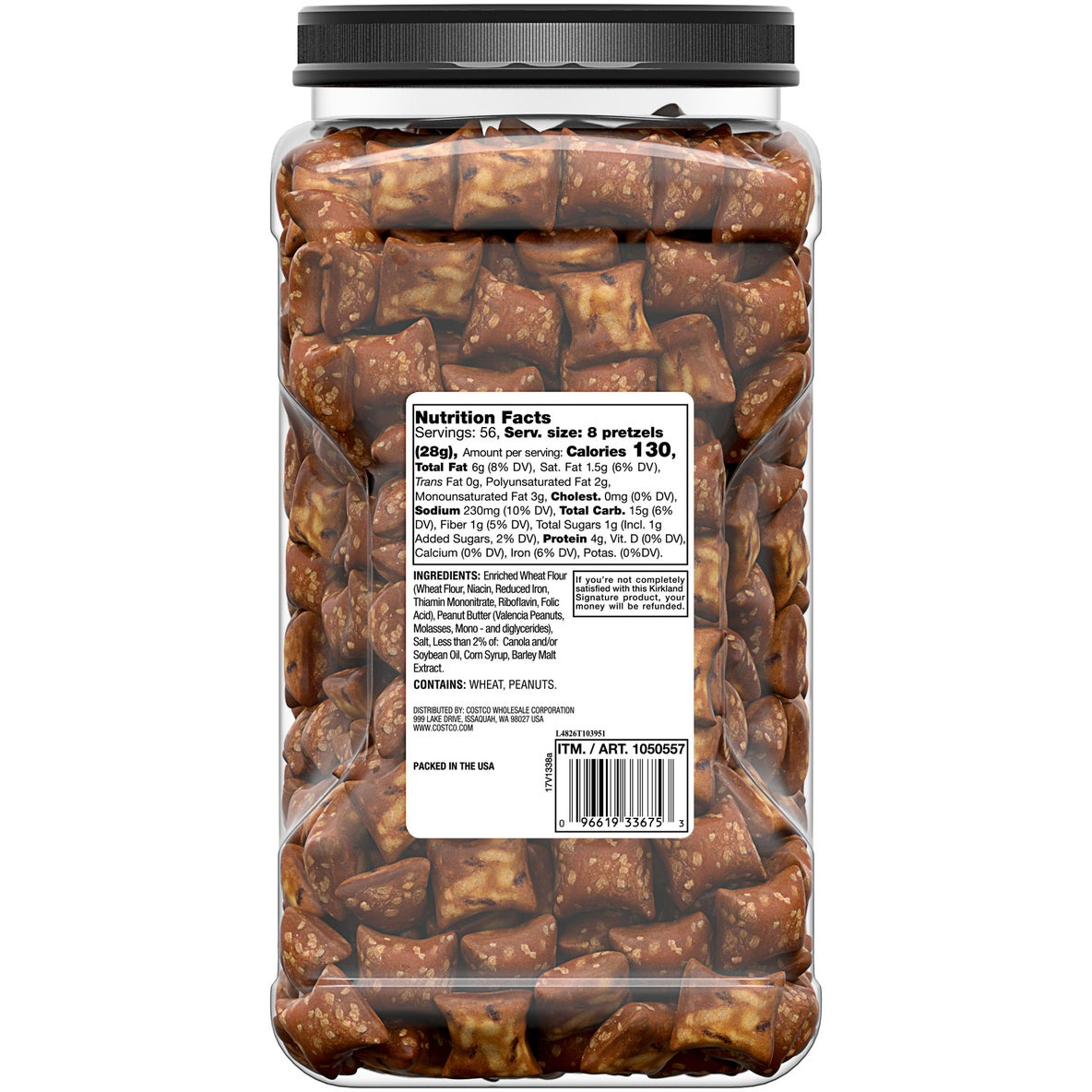 Kirkland Signature Peanut Butter Filled Pretzel Nuggets, 55 oz