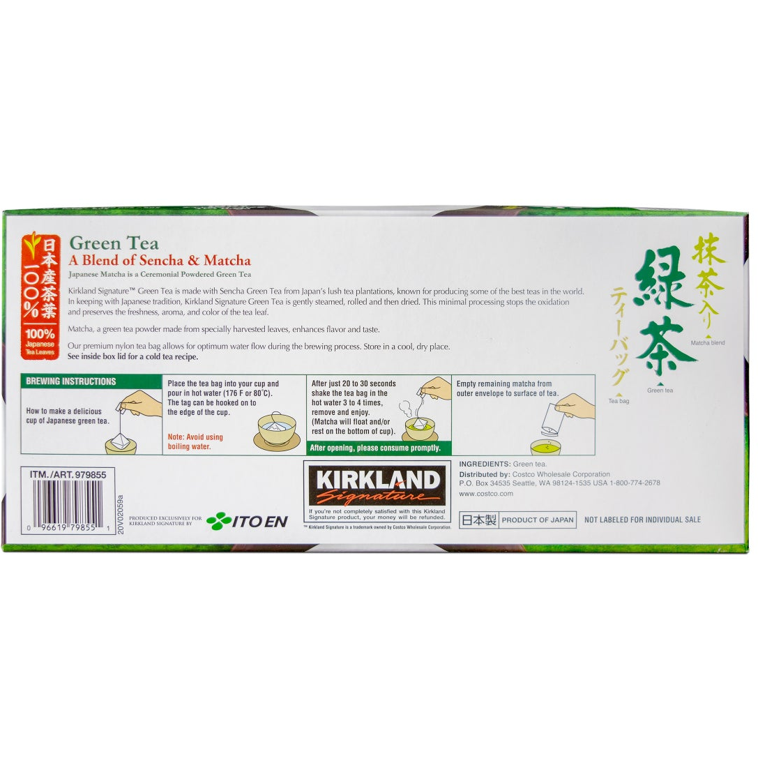 Kirkland Signature Green Tea Bags, 1.5 g, 100-count