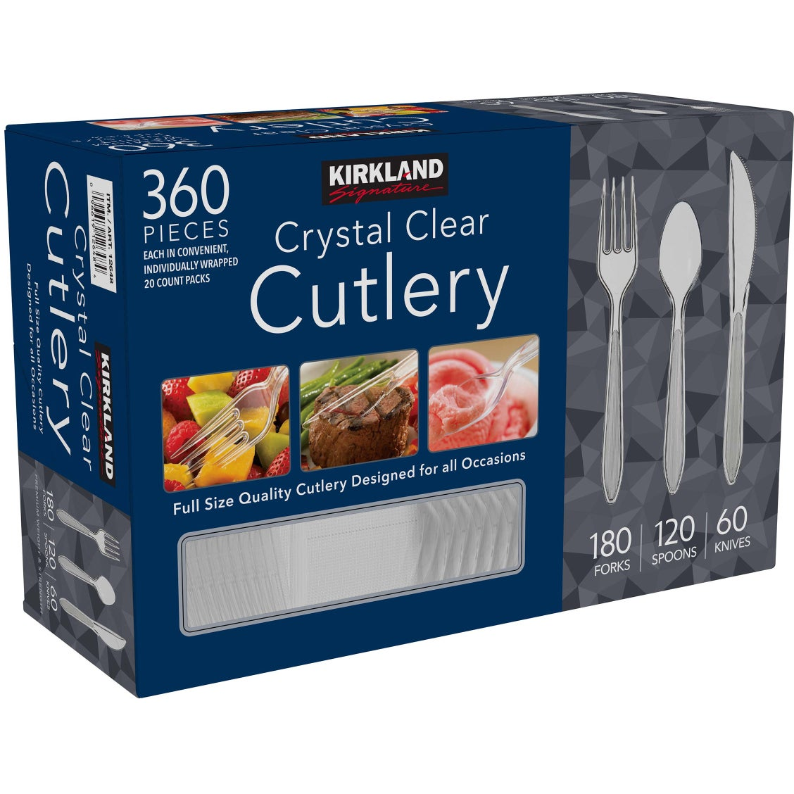 Kirkland Signature Cutlery, Clear, 360-count