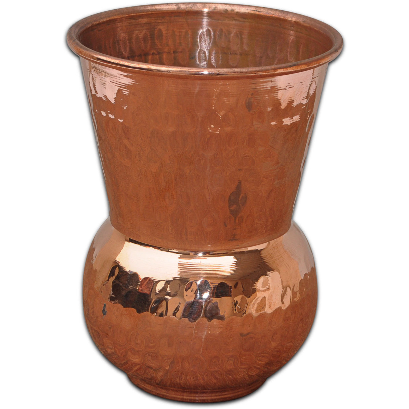 The Bombay Store Hammered Copper Lota with Glass