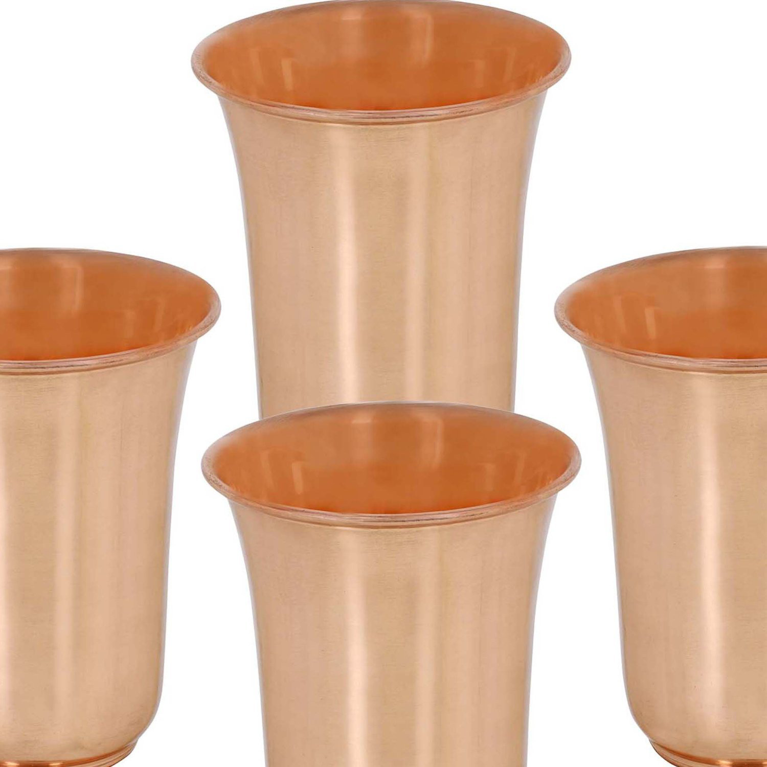 Set of 5 - Prisha India Craft B. Handmade Water Glass Copper Tumbler | Traveller's Copper Cup