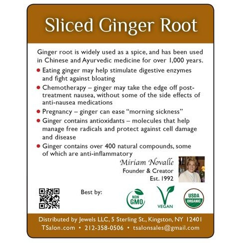 Ginger -- Sliced - 4 Oz (113.4 Gm)