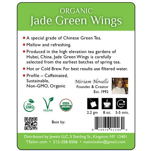 Organic Jade Green Wings - Green Tea - 18 Tea Bags