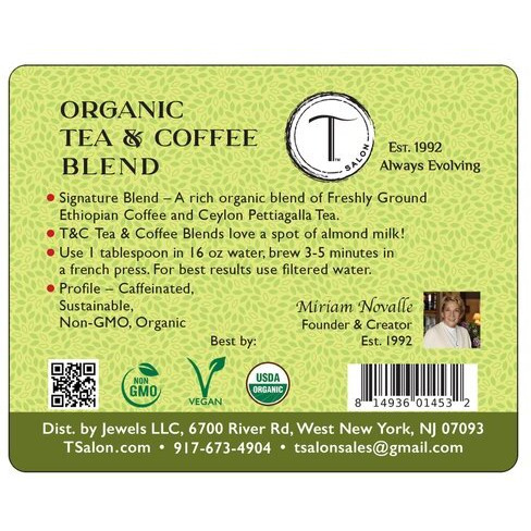 Signature Blend Organic Tea & Coffee Blend - Tin - 4 Oz (113.4 Gm)