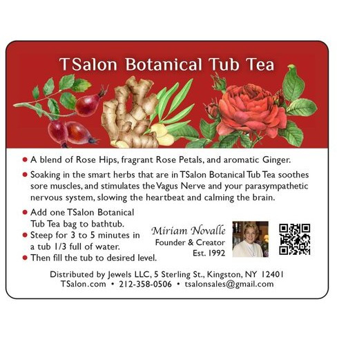 Tsalon Botanical Tub Tea With Rose Hips, Rose Petals, And Ginger - 3 Oz (85 Gm)