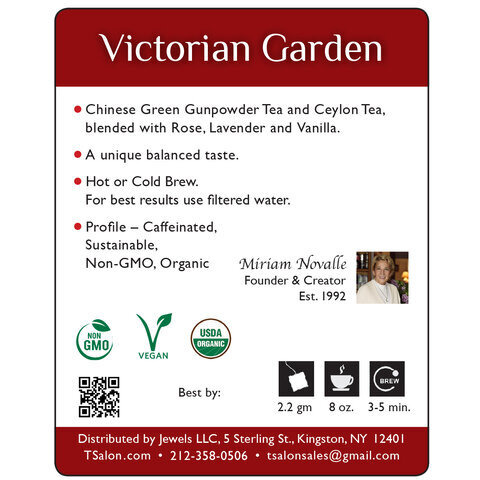 Victorian Garden - Green & Black Tea Blend - 18 Tea Bags