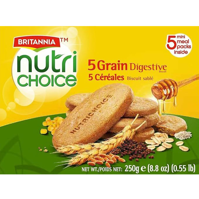 Britannia Nutri Choice 5 Grain - 250 Gm (8.8 Oz)