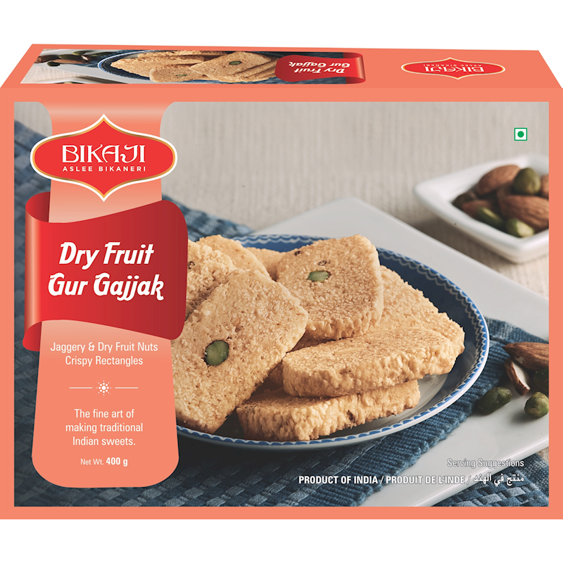 Bikaji Dry Fruit Gur Gajjak - 400 Gm (14 Oz)