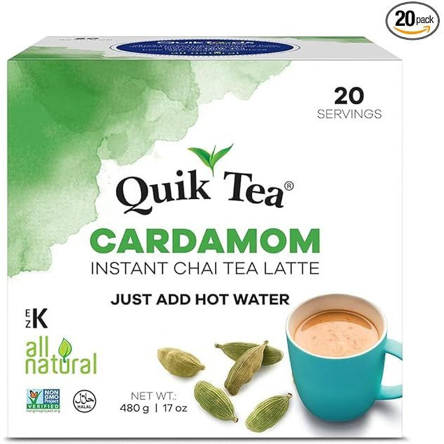 Quik Tea Cardamom Instant Chai Tea Latte - 480 Gm (17 Oz)