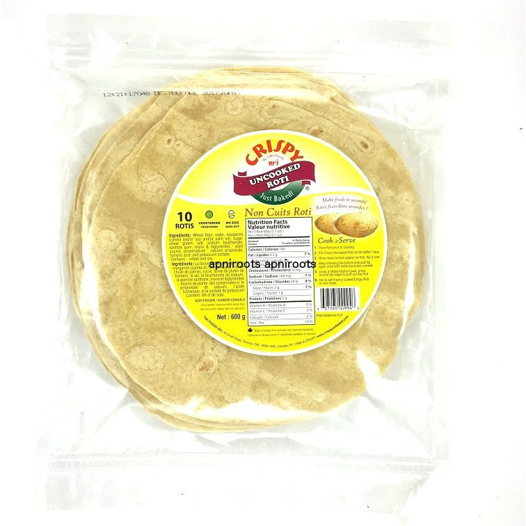 Crispy Uncooked Roti 10 Pc - 600 Gm (1.3 Lb)