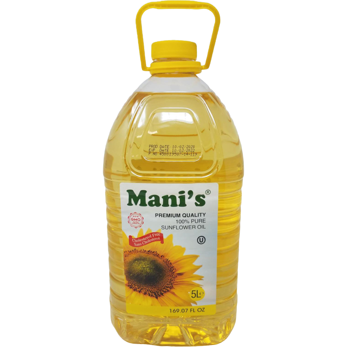 Mani's Sunfloer Oil - 5 L (169 Fl Oz)