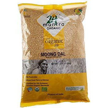 24 Mantra Organic Moong Hulled Split Dal - 4 Lb (1.82 Kg)