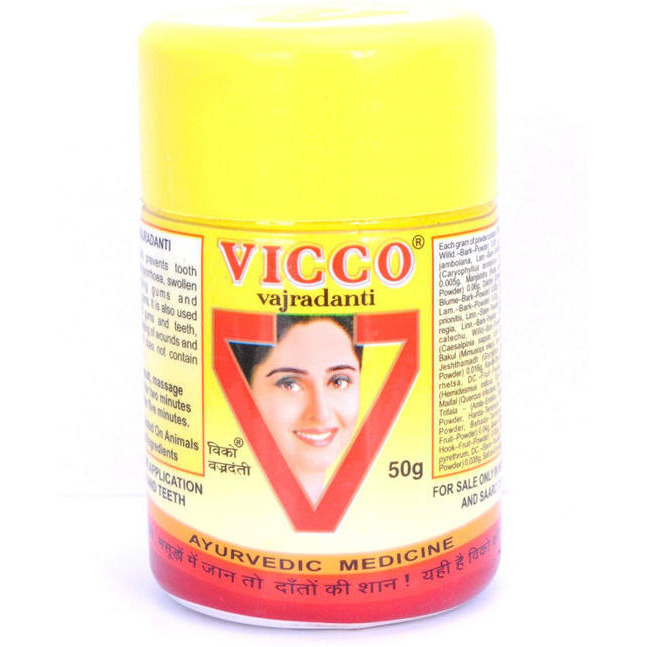 Vicco Vajradanti Pure Herbal Toothpoder - 3.53 Oz (100 Gm)