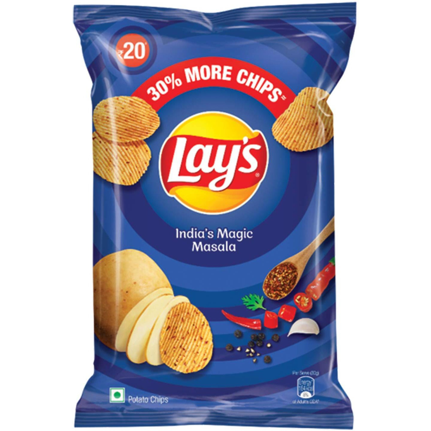 Lay's India's Magic Masala Potato Chips - 50 Gm (1.7 Oz)