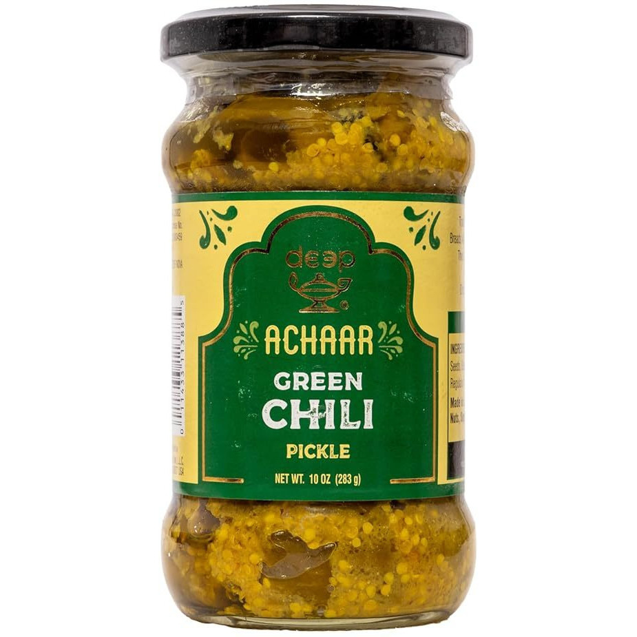 Deep Green Chilli Pickle - 283 Gm (10 Oz)