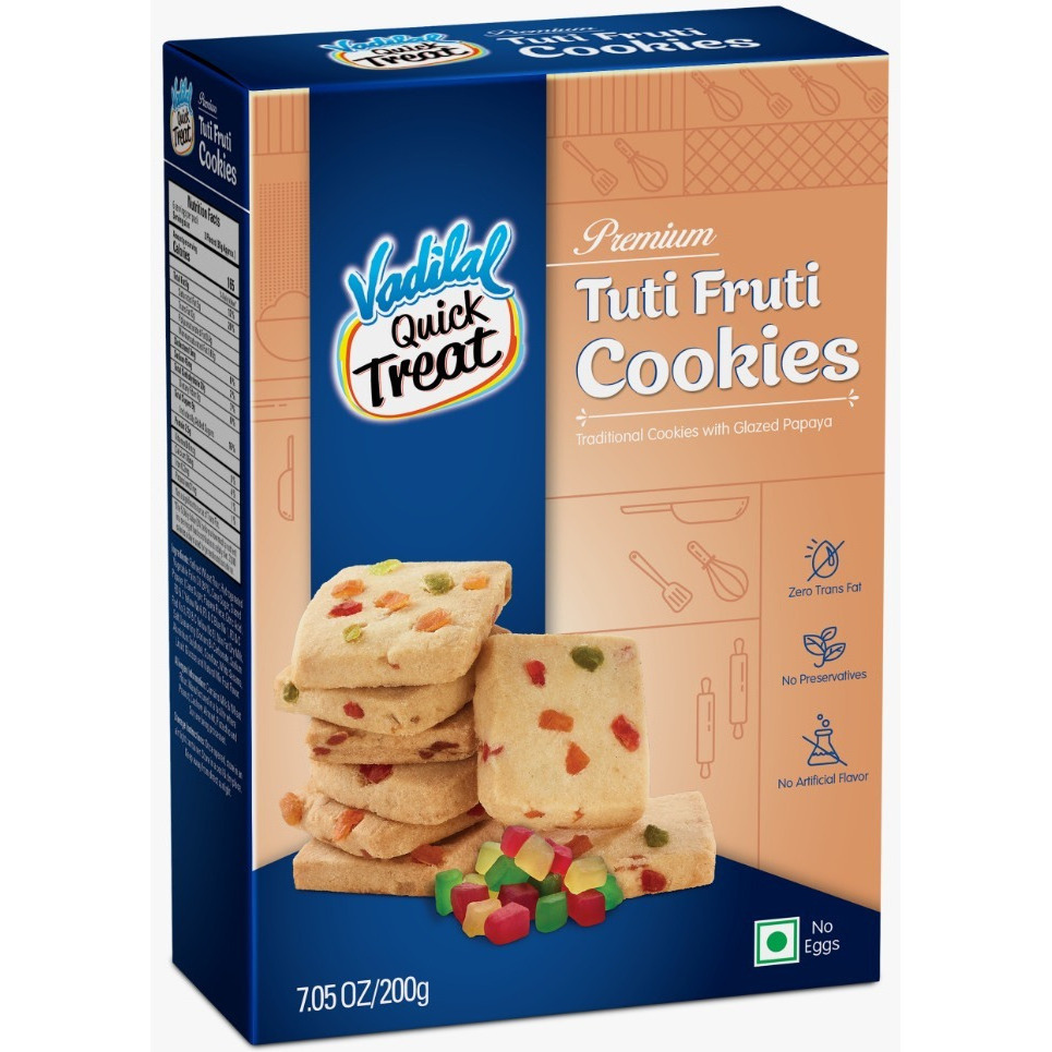 Vadilal Tuti Fruti Cookies - 200 Gm (7 Oz)