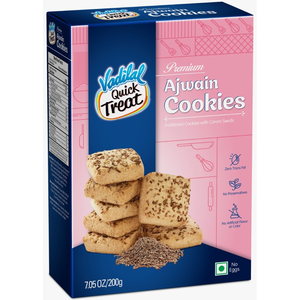 Vadilal Ajain Cookies - 200 Gm (7 Oz)