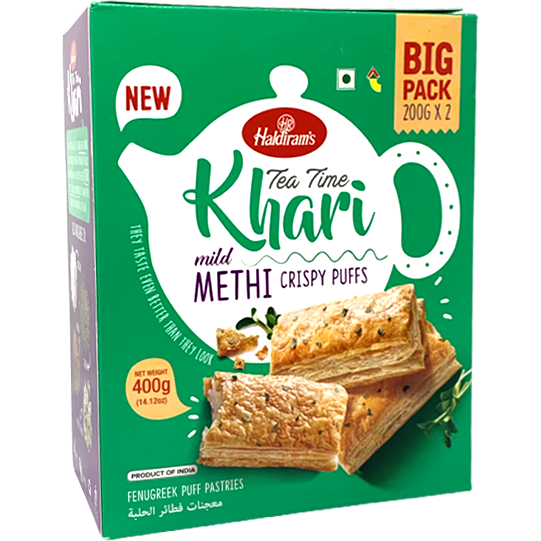 Haldiram's Tea Time Khari Mild Methi - 400 Gm (14.1 Oz)