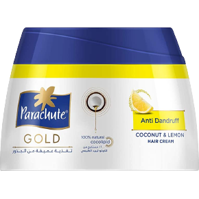 Parachute Gold Anti Dandruff Coconut & Lemon Hair Cream - 140 Ml (4.73 Fl Oz)